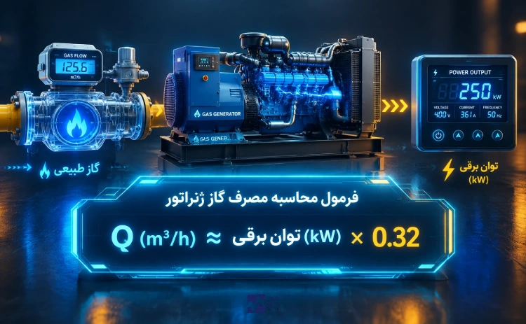 فرمول محاسبه دبی مصرف گاز بر اساس کیلووات خروجی